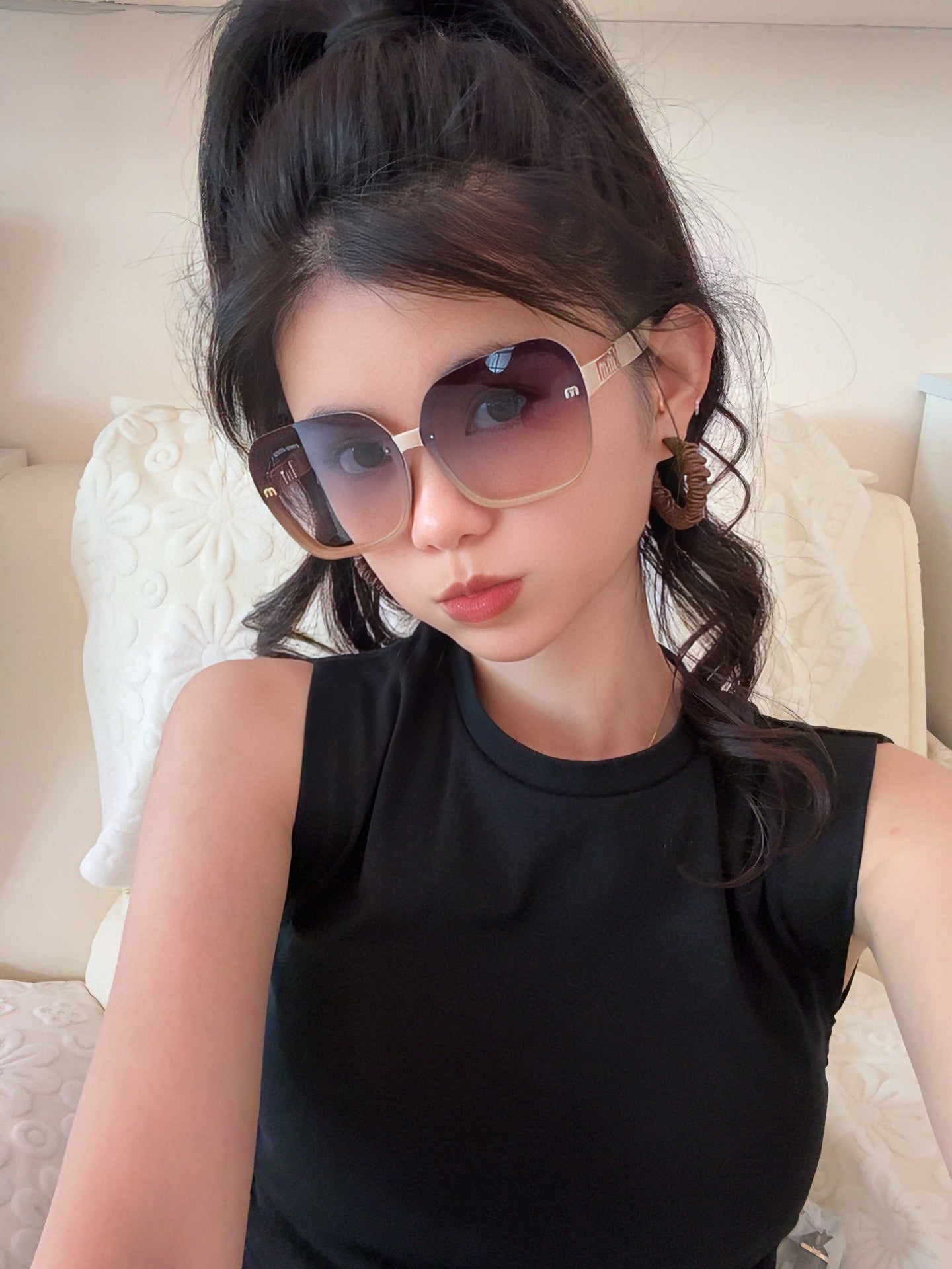 RUNWAY SQUARE SUNGLASSES M7303 IN ACETATE - Beige