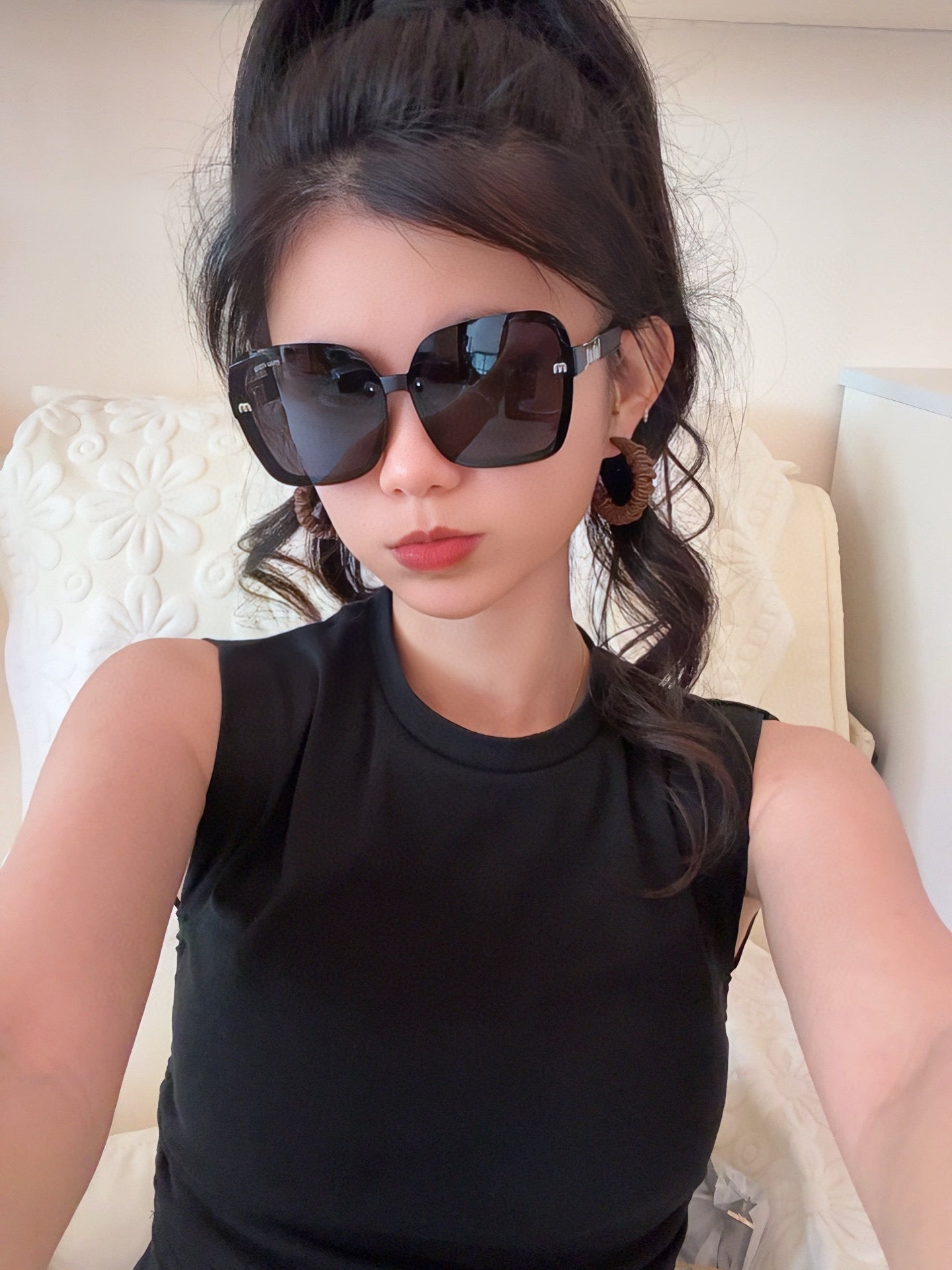 RUNWAY SQUARE SUNGLASSES M7303 IN ACETATE - Beige