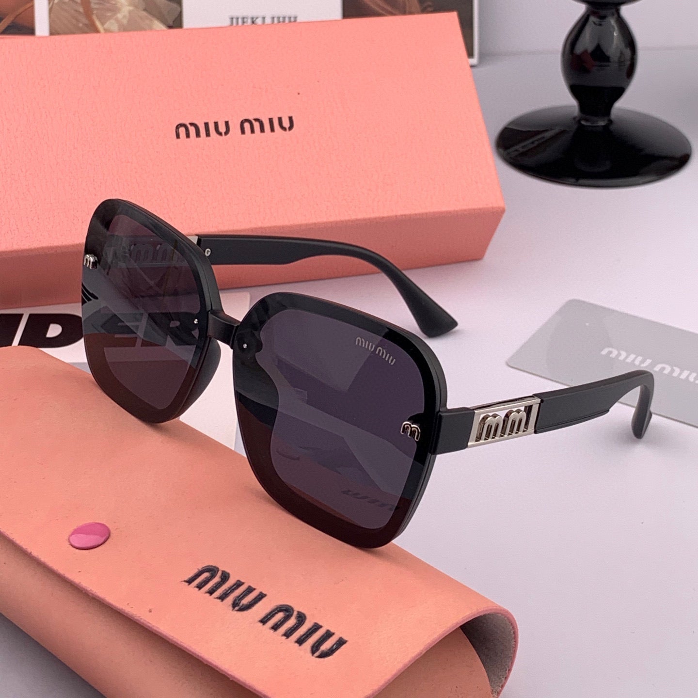 RUNWAY SQUARE SUNGLASSES M7303 IN ACETATE - Beige