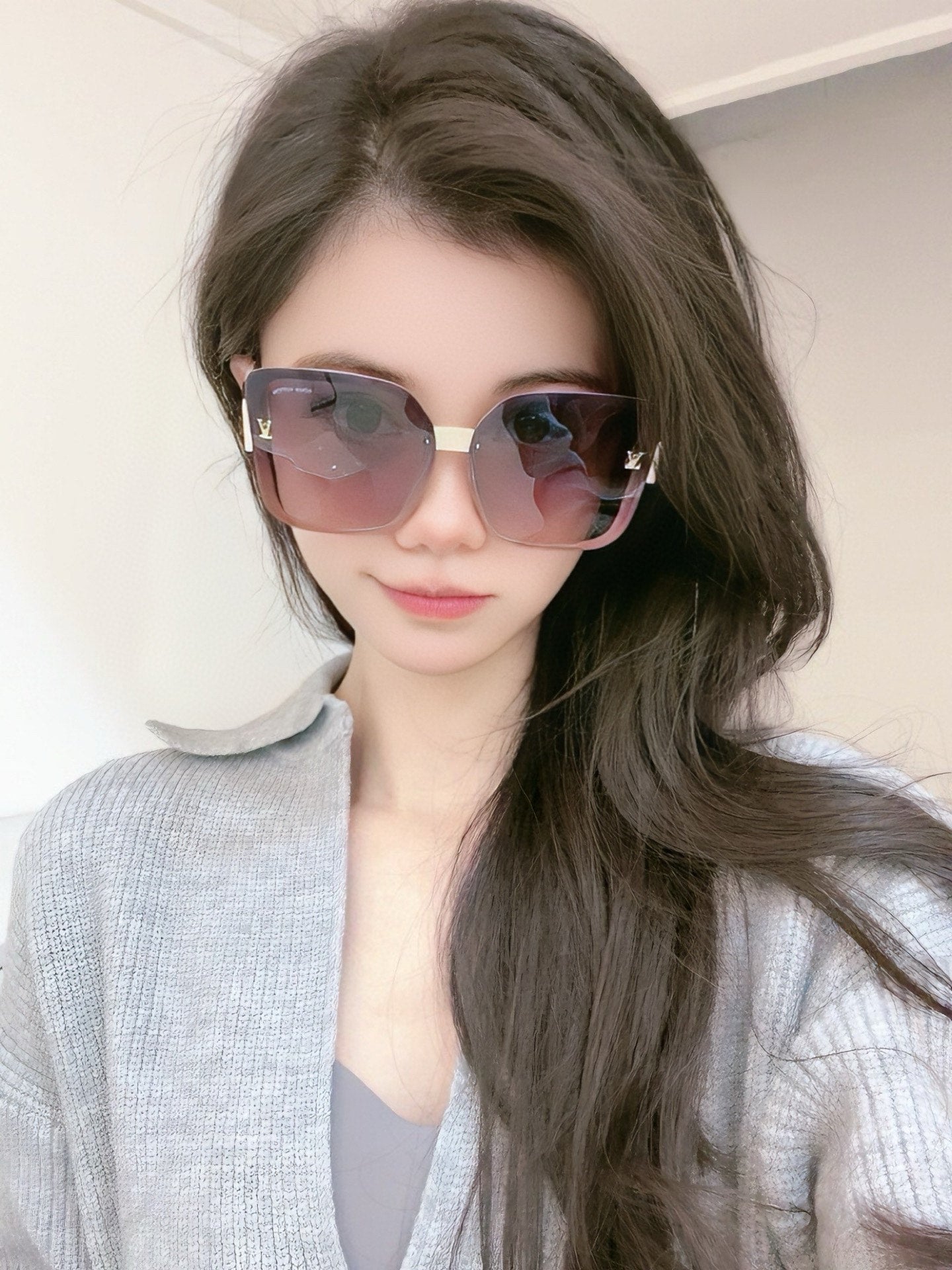 SQUARE SUNGLASSES L0992 IN ACETATE - Black