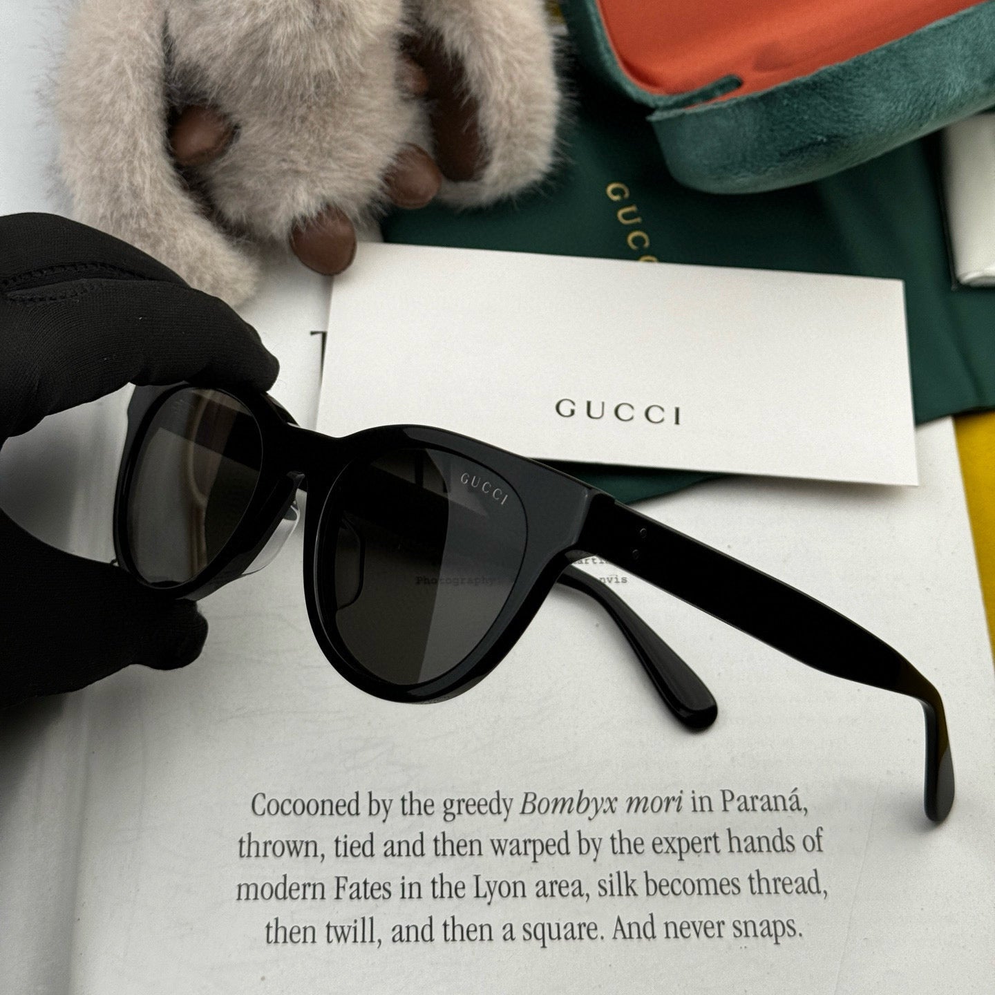 ROUND FRAME SUNGLASSES G500 IN ACETATE - Black