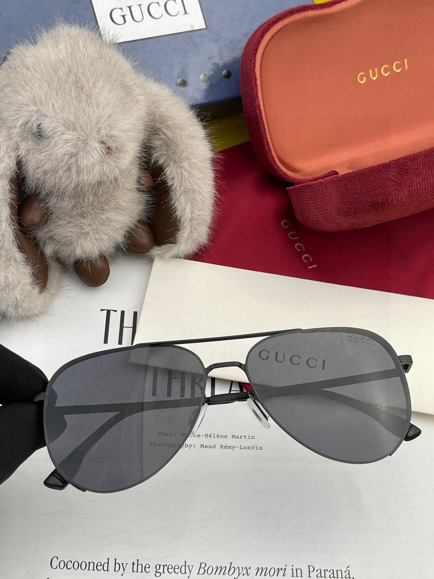 AVIATOR FRAME SUNGLASSESG81808 IN METAL - Black
