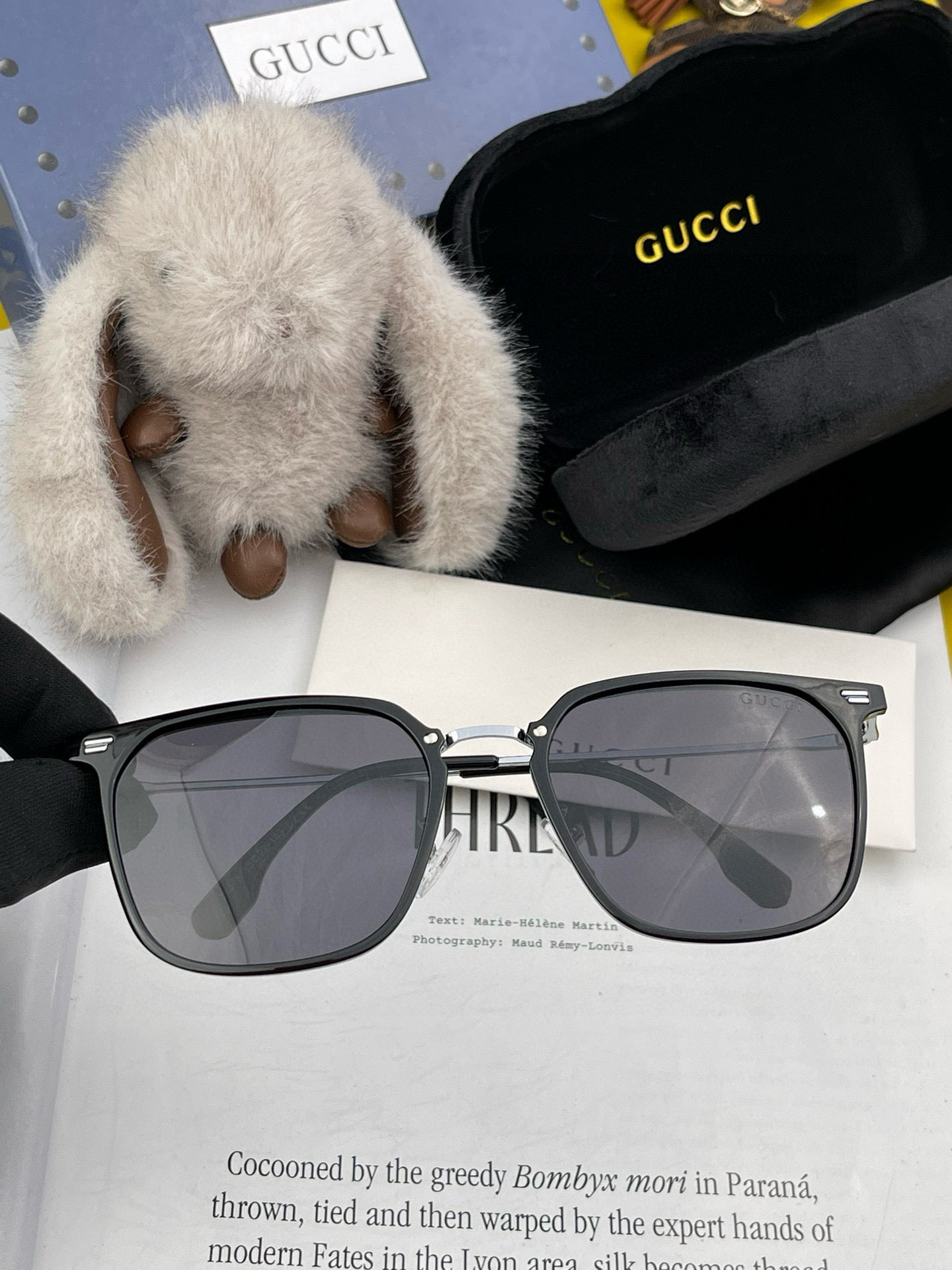 SQUARE FRAME SUNGLASSES G81937 IN ACETATE AND METAL - Silver