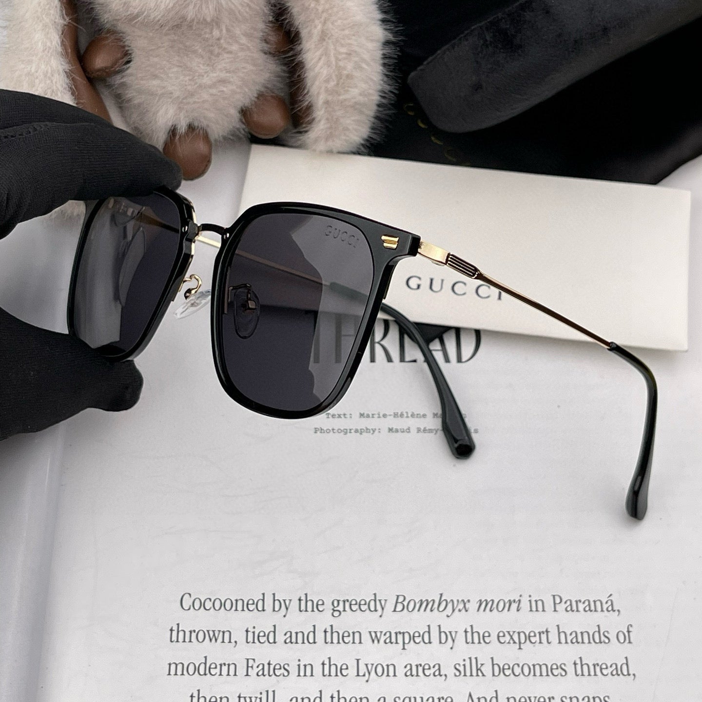 SQUARE FRAME SUNGLASSES G81937 IN ACETATE AND METAL - Silver