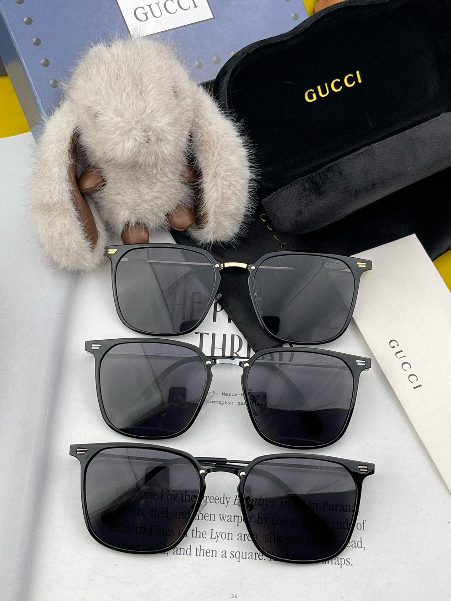 SQUARE FRAME SUNGLASSES G81937 IN ACETATE AND METAL - Silver