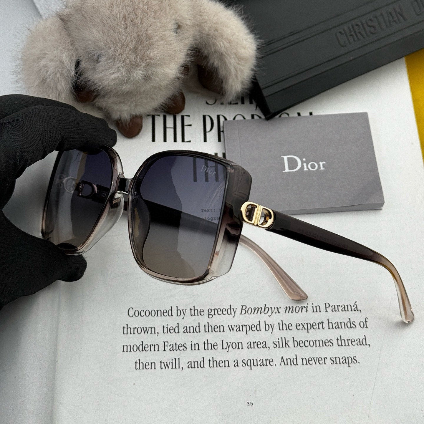 MONTAIGNE SUNGLASS CD0751 IN ACETATE - Black