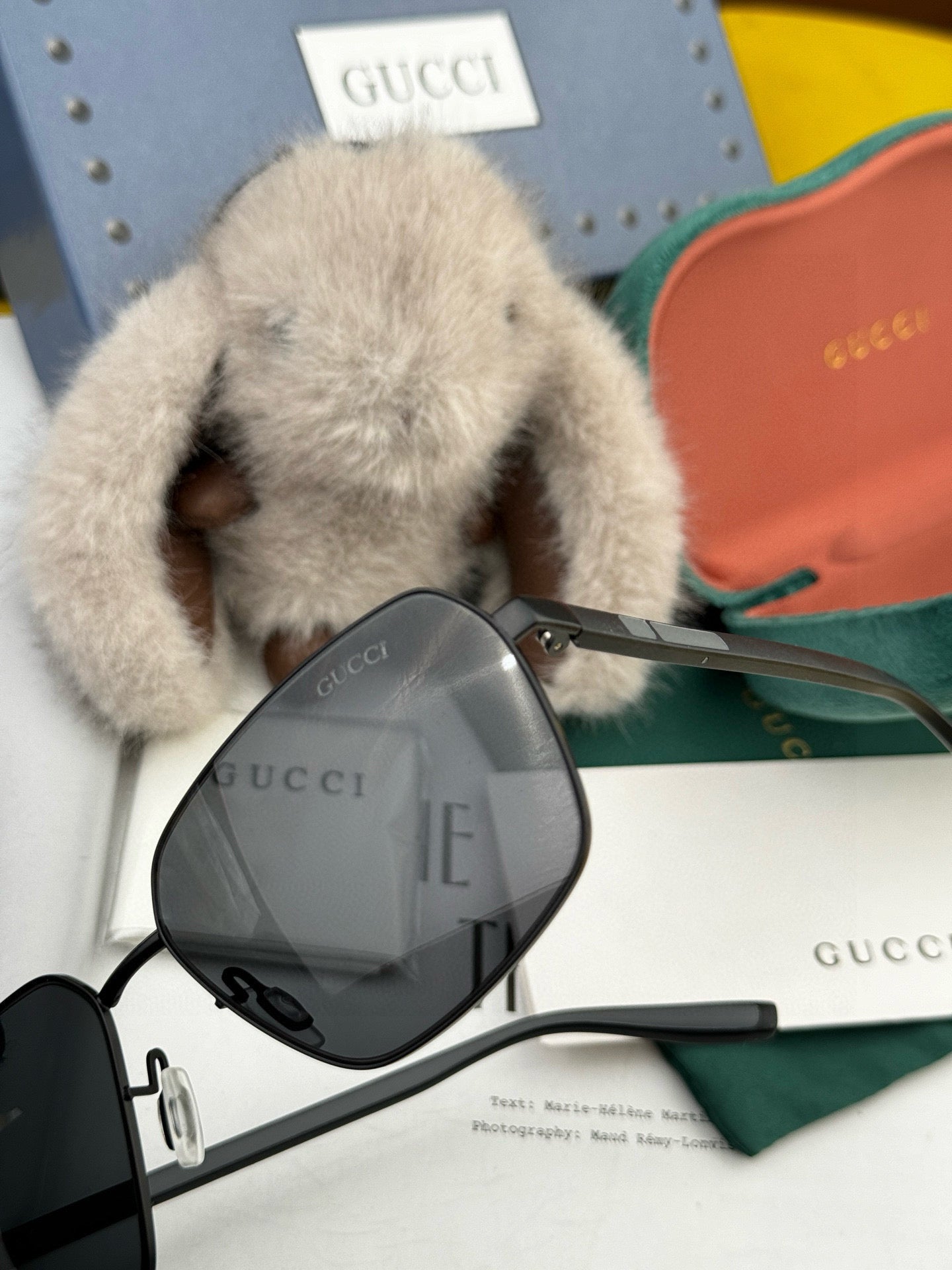 SQUARE FRAME SUNGLASSES G61806 IN METAL - Blue