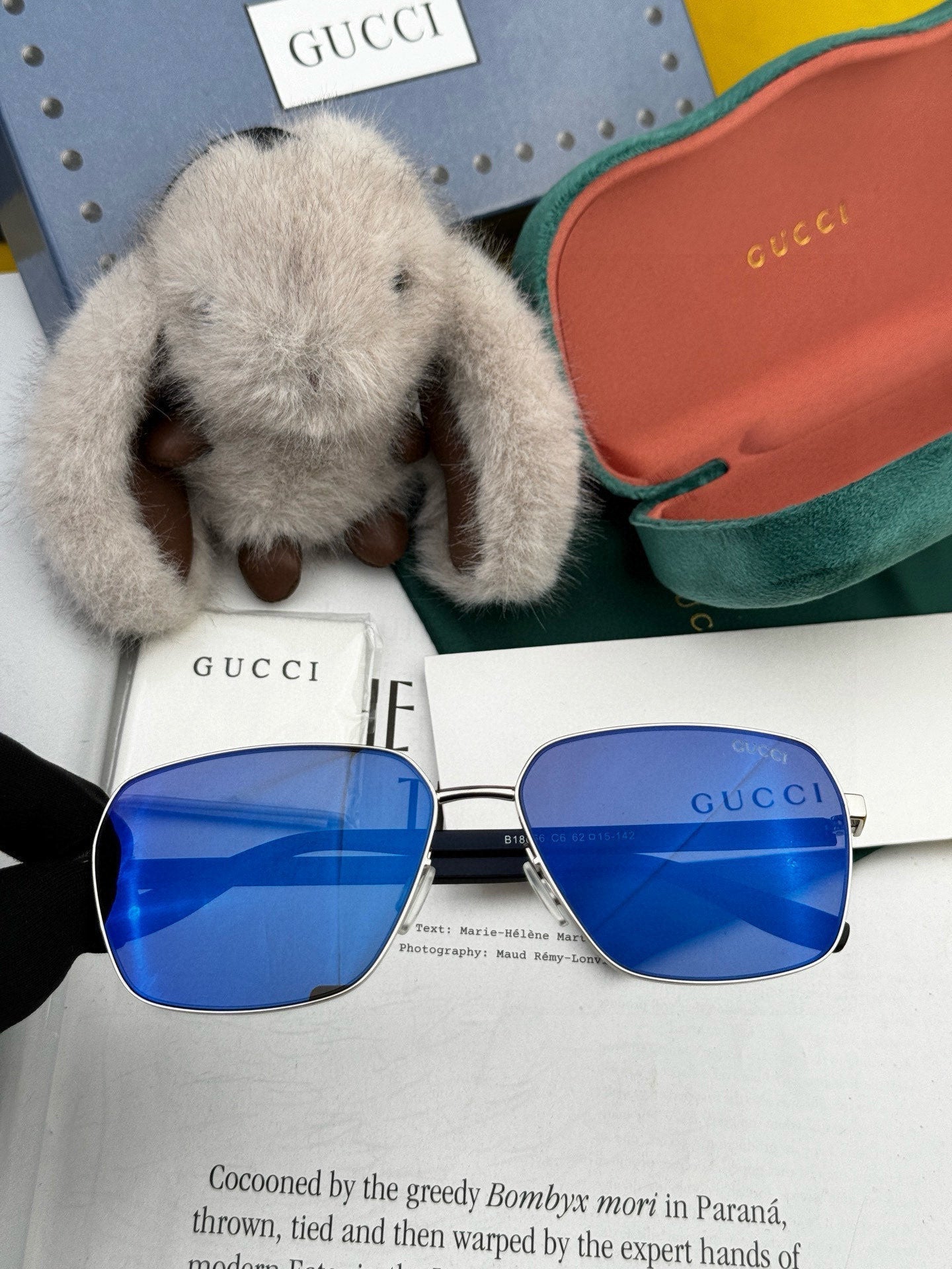 SQUARE FRAME SUNGLASSES G61806 IN METAL - Blue