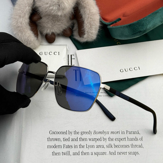 SQUARE FRAME SUNGLASSES G61806 IN METAL - Blue