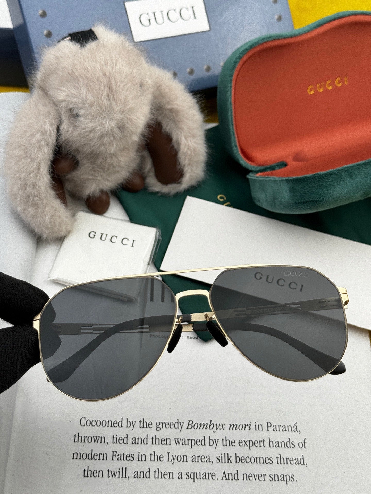AVIATOR FRAME SUNGLASSES G5882 IN METAL - Gold