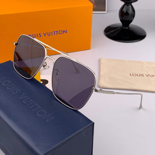 CAT EYE SUNGLASSES L1805 IN METAL GREY LENSES - Silver