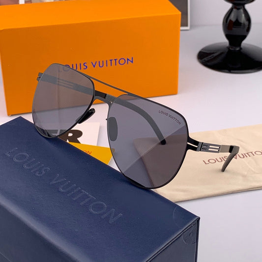 PILOT SUNGLASSES L186 IN METAL - Black
