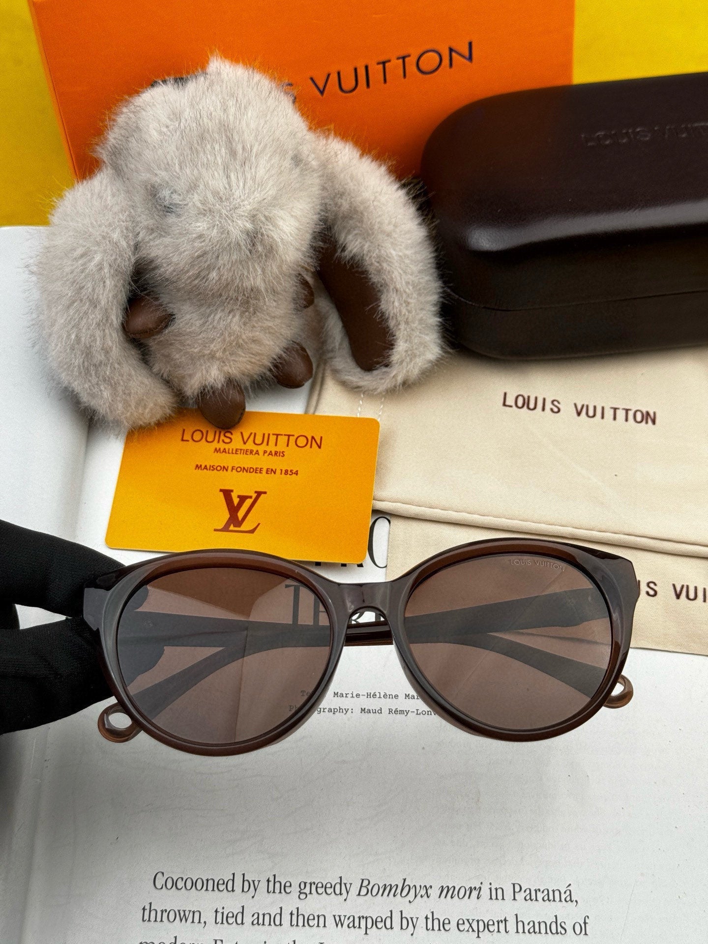 CAT EYE SUNGLASSES L6907 IN ACETATE - Dark Beige