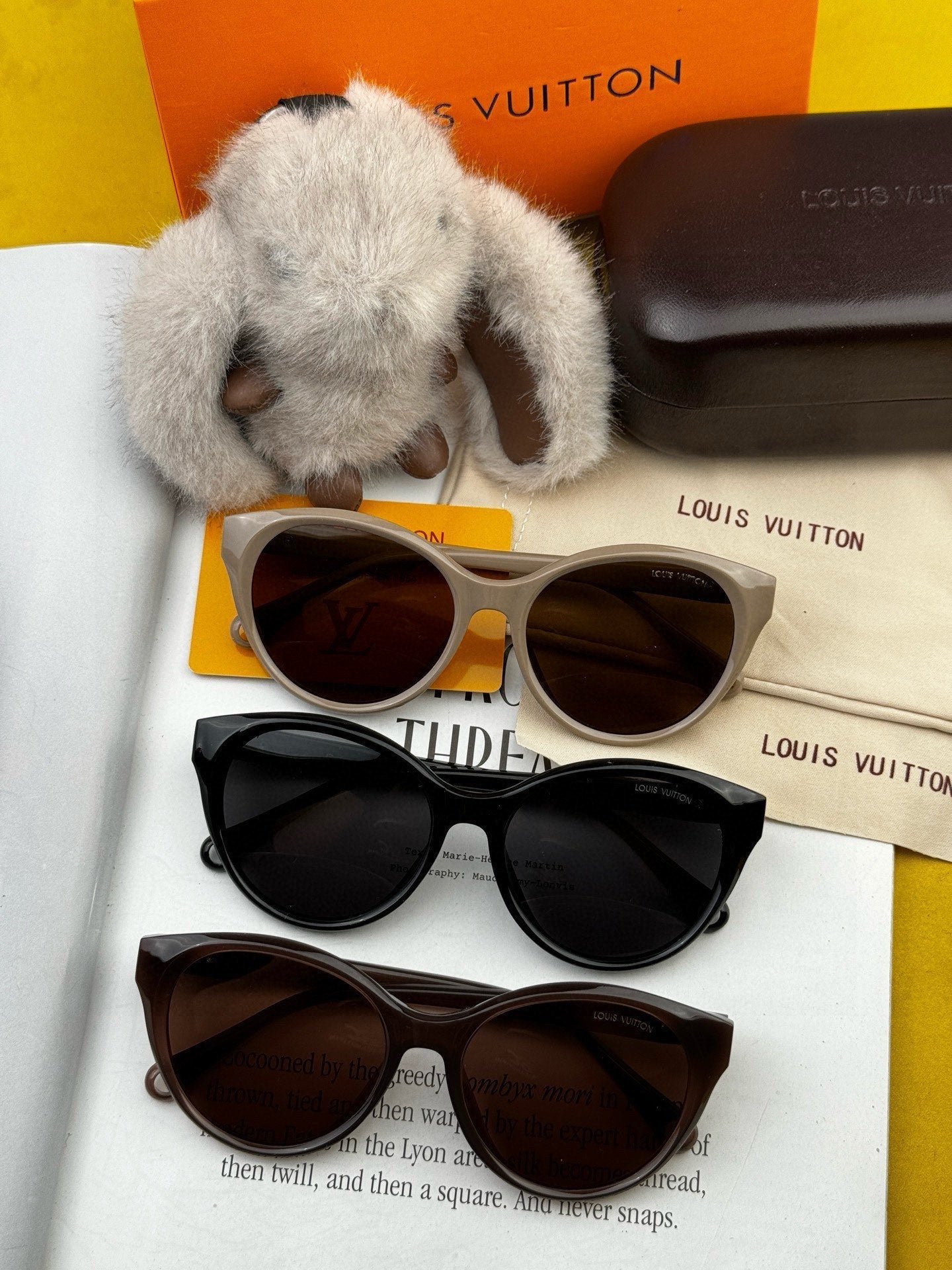 CAT EYE SUNGLASSES L6907 IN ACETATE - Dark Beige