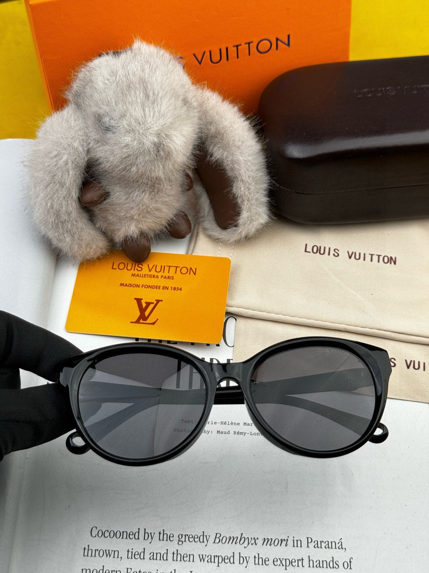 CAT EYE SUNGLASSES L6907 IN ACETATE - Dark Beige