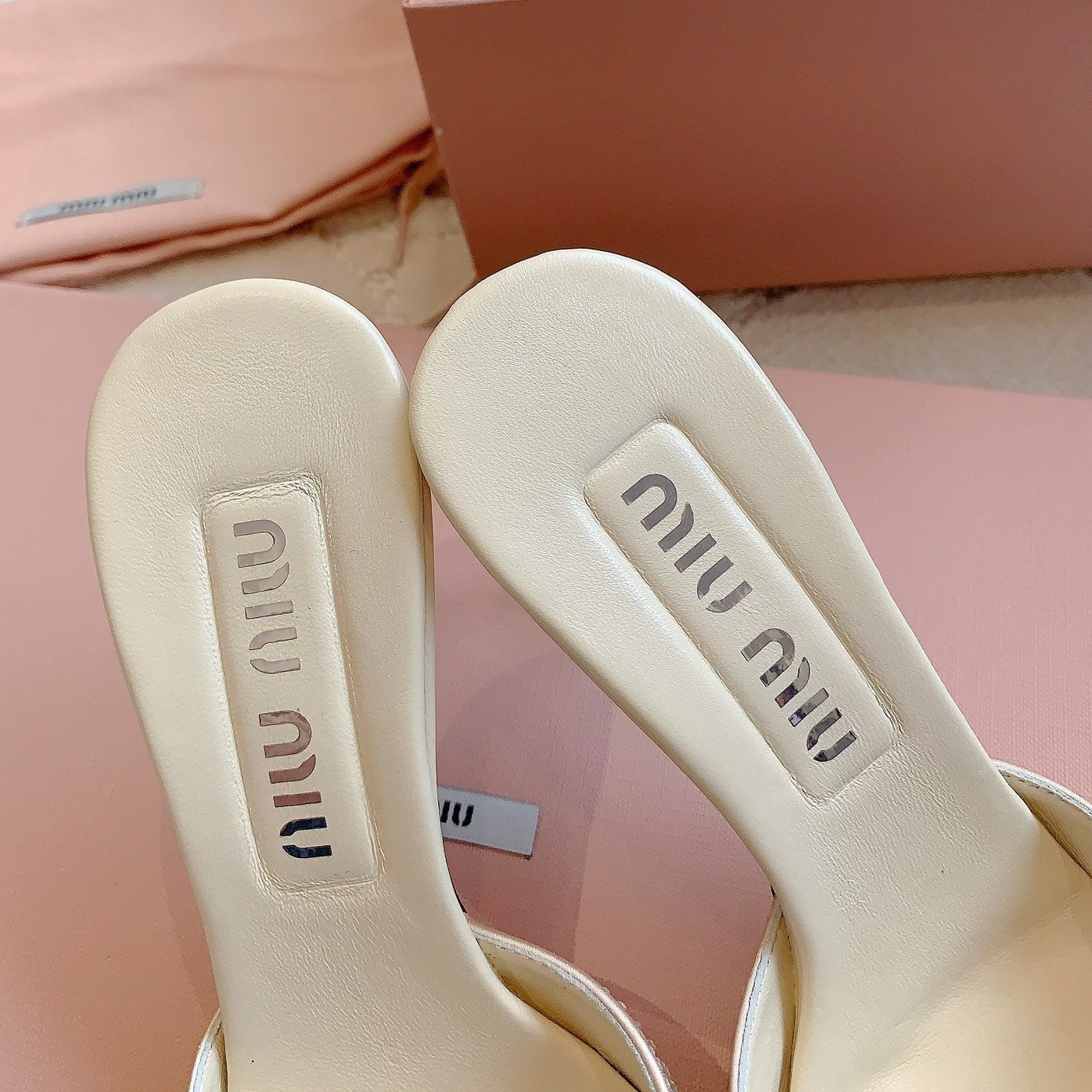 Champagne High - Heels Diamond Sheepskin - 6 cm / 35