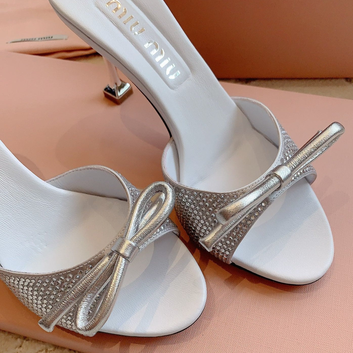 White High - Heels Diamond Sheepskin - 6 cm / 35