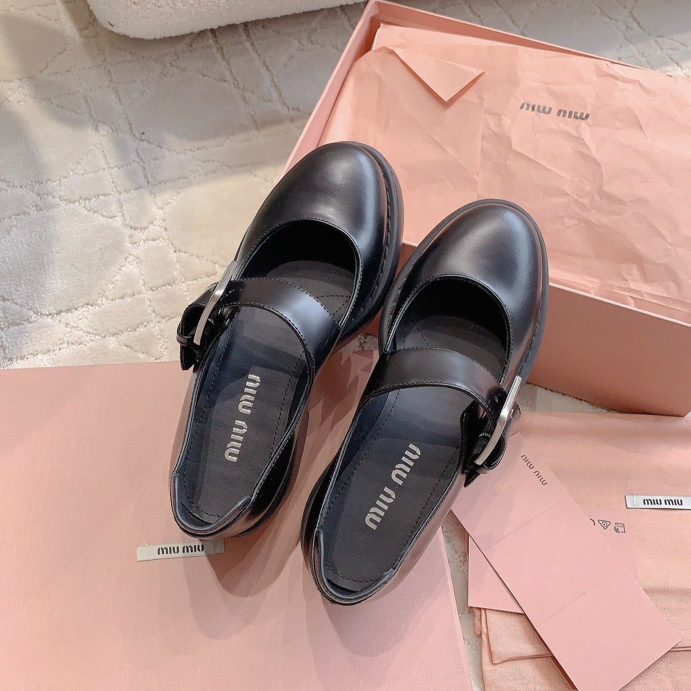 Loafer Black Cowhide With Cross-strap - 35