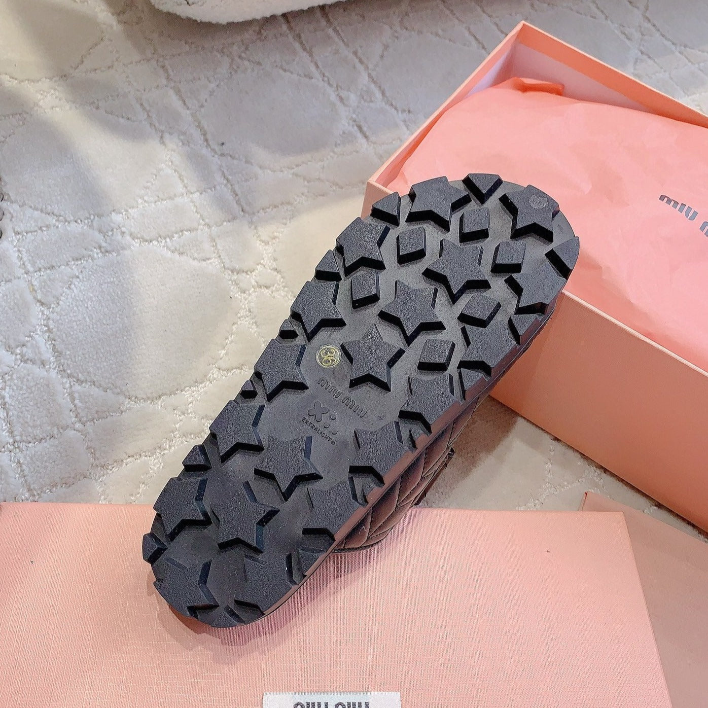 Black Stylized Slippers Sheepskin - 35