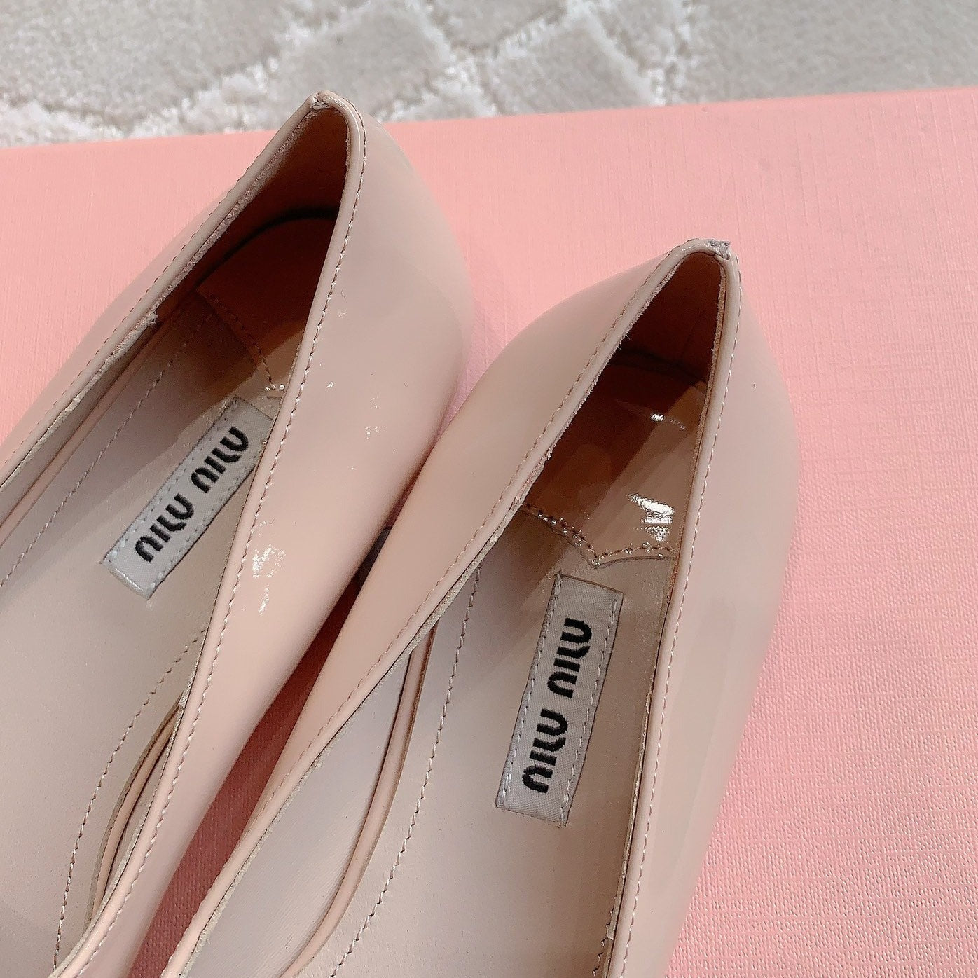Pastel Pink Ballet Shoes Sheepskin - 35