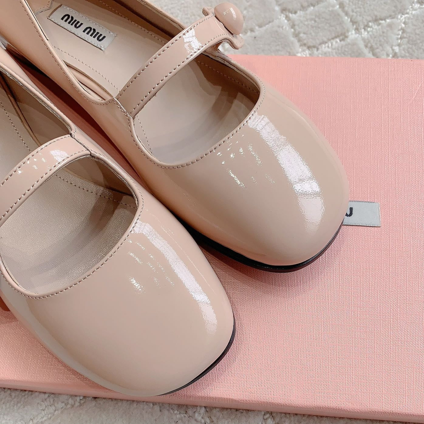 Pastel Pink Ballet Shoes Sheepskin - 35