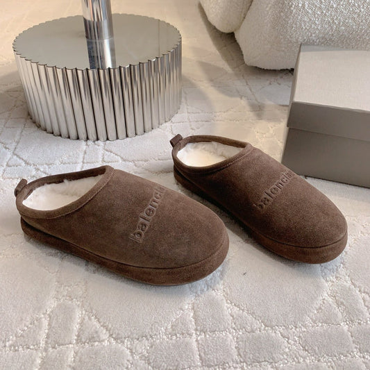 ALASKA SLIPPER IN CHOCOLATE SUEDE - 35