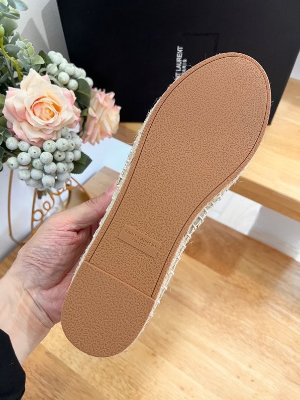 SL YVES EMBOSSED LOGO SLIP ON GOLD CALFSKIN - 35