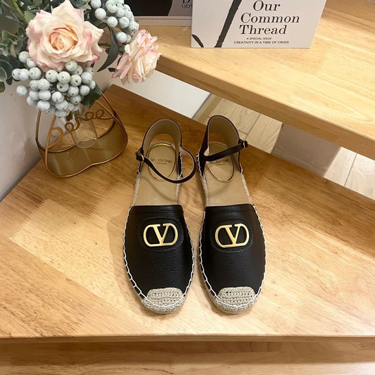 Еспадрильї VALENTINO 26S з чорної телячої шкіри