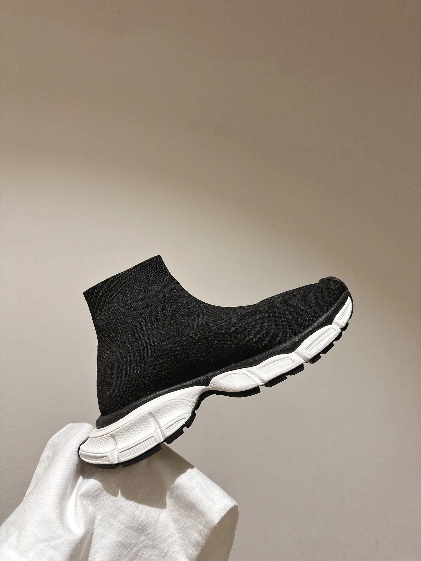 BALENCIAGA 25S SPEED TRAINER SNEAKERS 55 MM IN BLACK KNIT STYLE 1 - 35