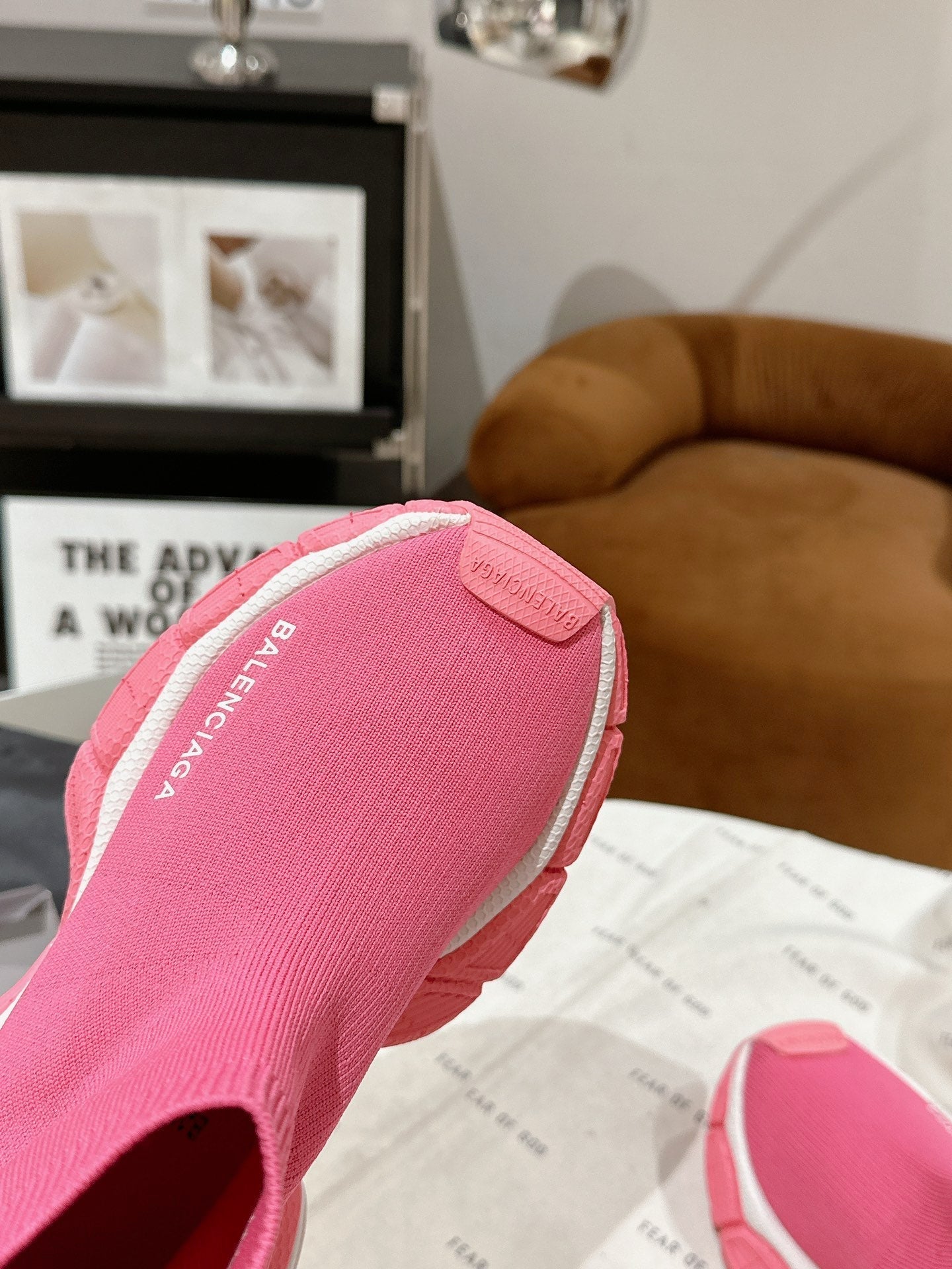 BALENCIAGA 25S SPEED TRAINER SNEAKERS 55 MM IN PINK KNIT - 35