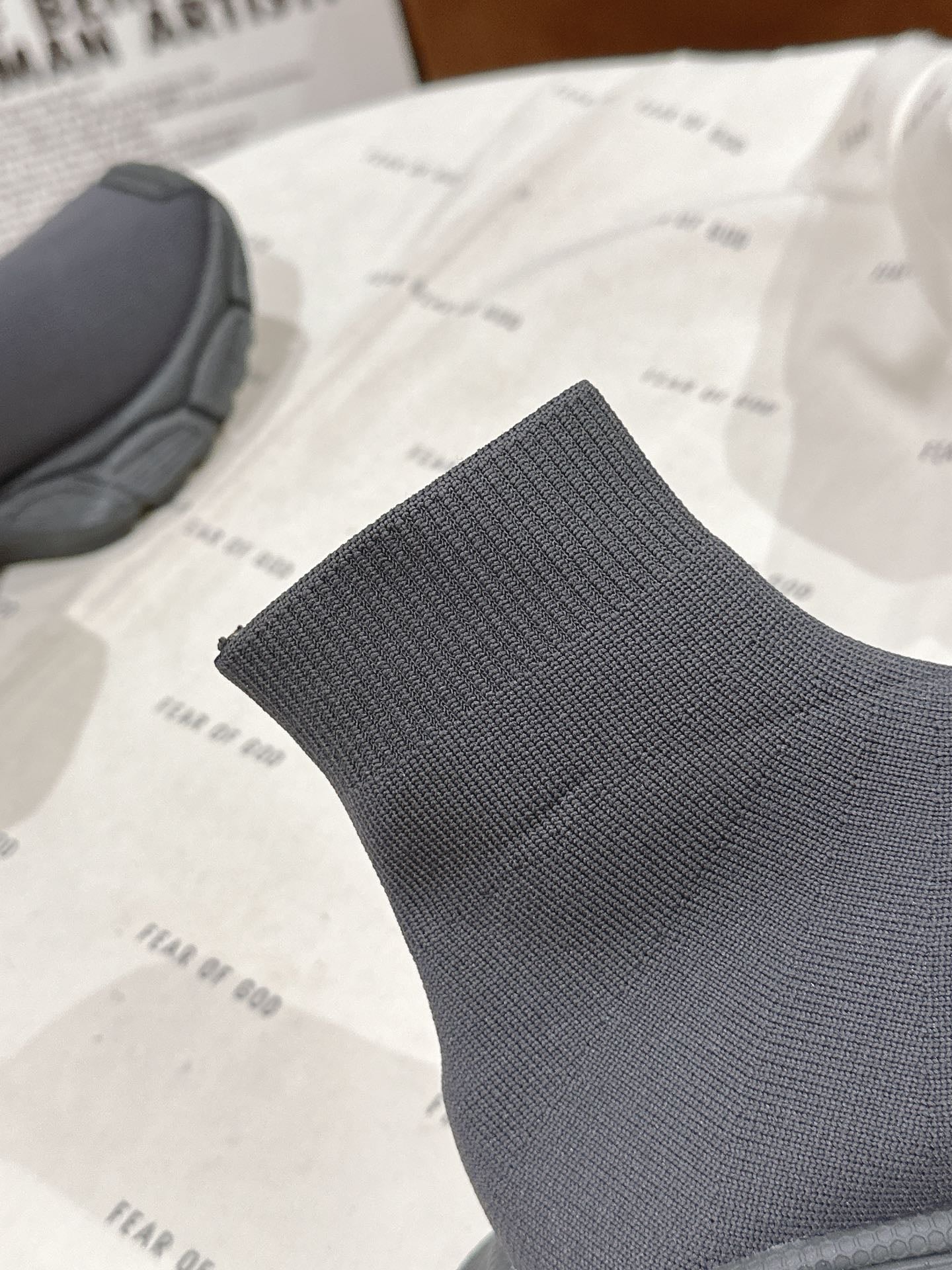 BALENCIAGA 25S SPEED TRAINER SNEAKERS 55 MM IN DARK GREY KNIT - 35