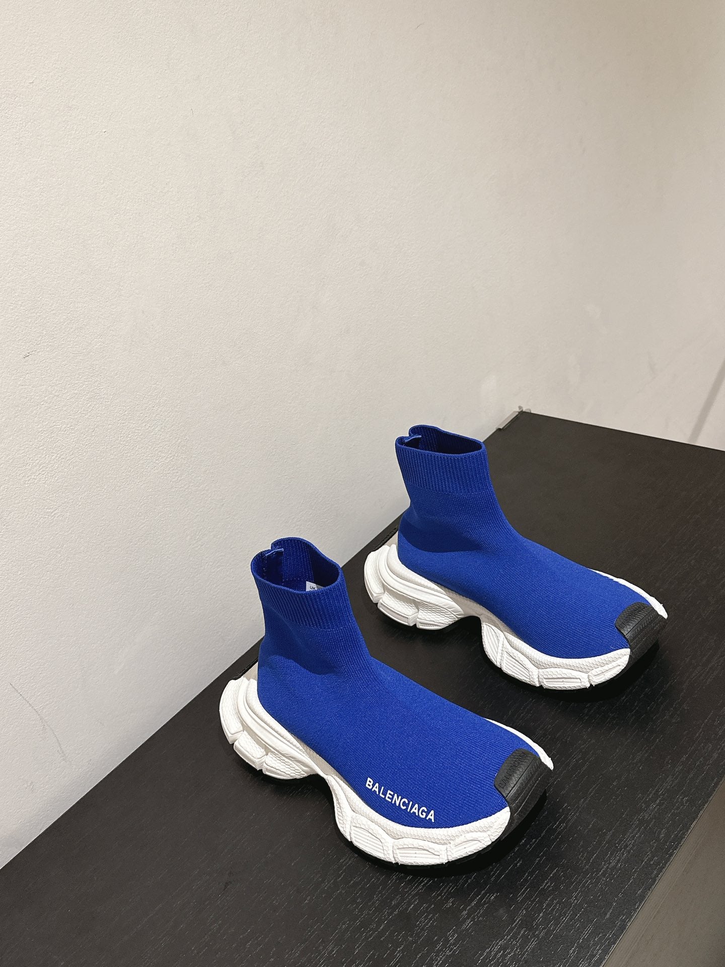 BALENCIAGA 25S SPEED TRAINER SNEAKERS 55 MM IN BLUE KNIT - 35