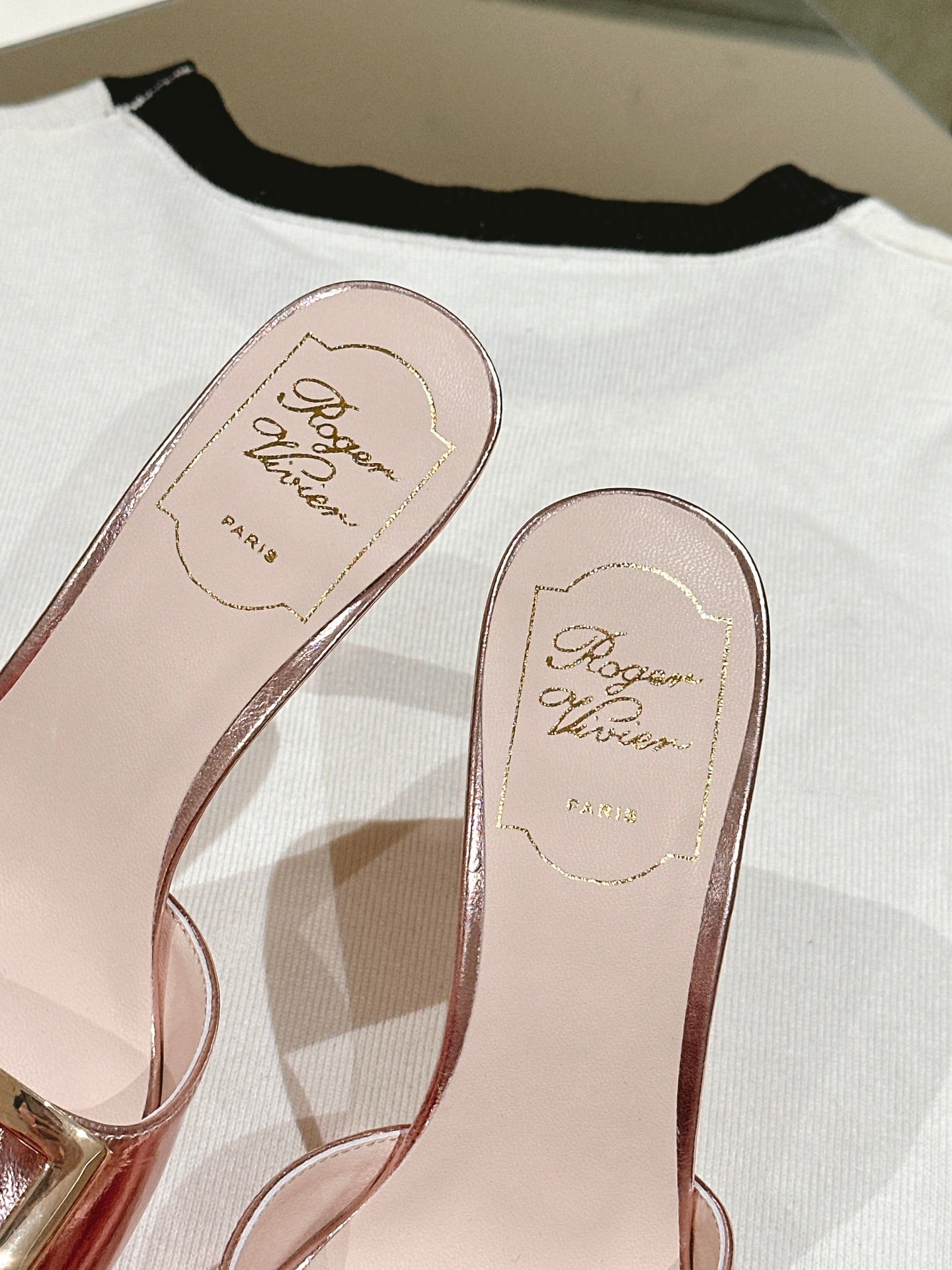 TRUMPET METALLIC MULES IN PINK PATENT CALFSKIN - 34