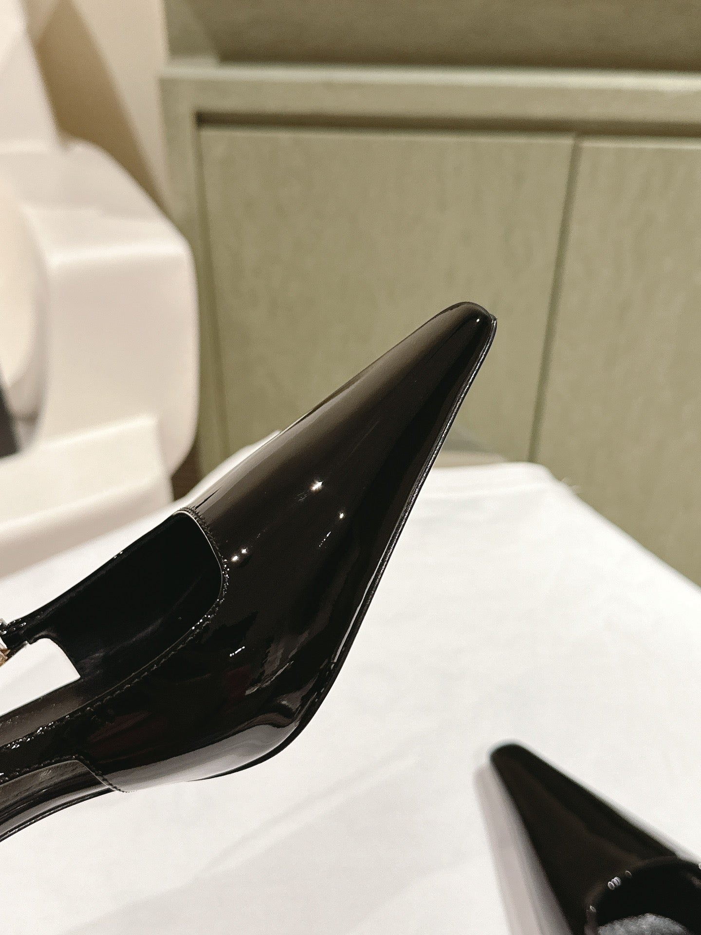 BLAKE SLINGBACK PUMPS 80 IN BLACK PATENT LEATHER - 35