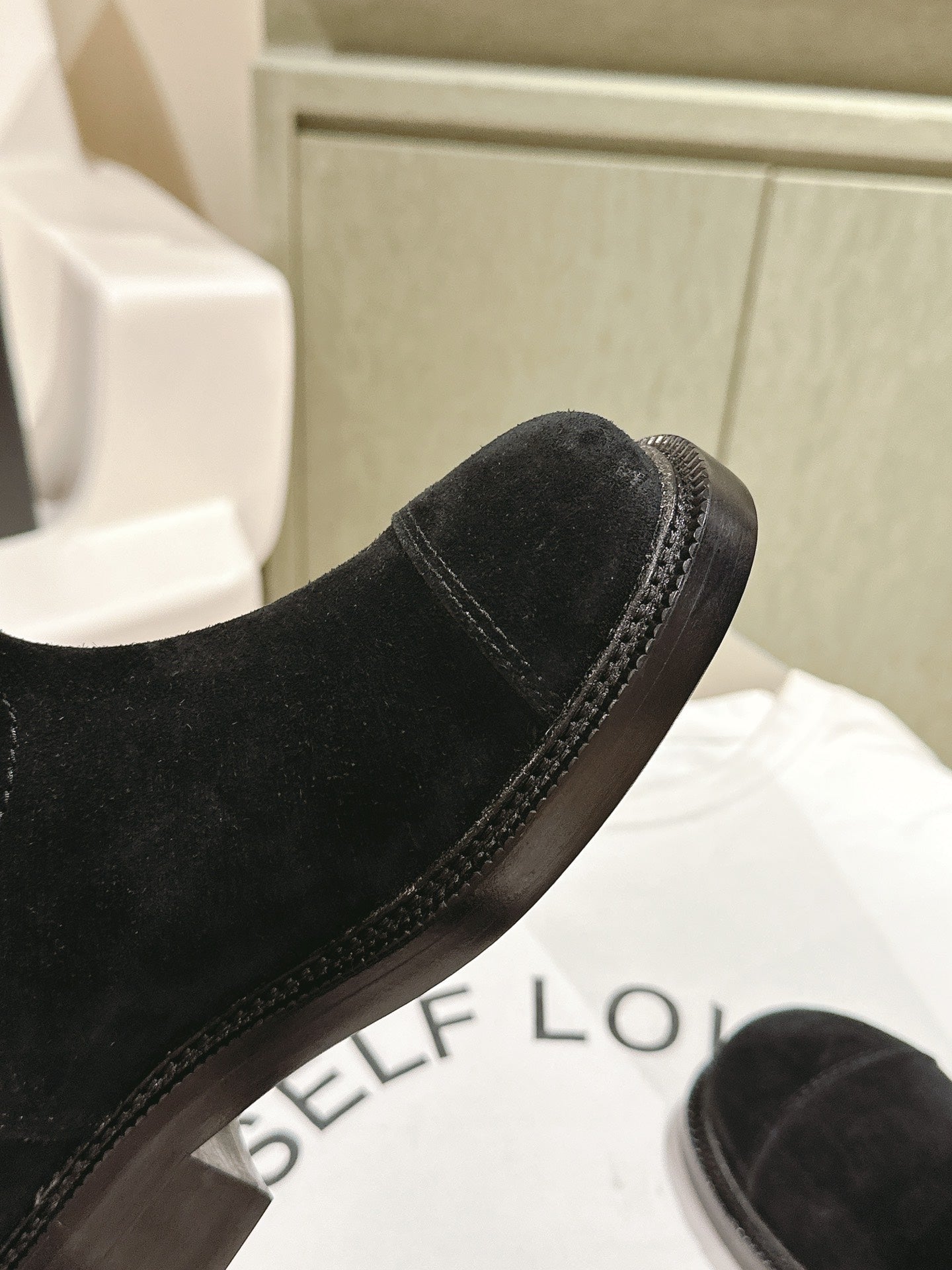 CC HIGH BOOTS BLACK SUEDE CALFSKIN - 35