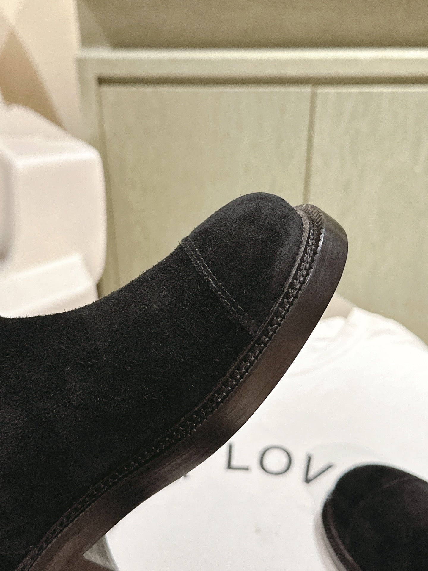 CC SHORT BOOTS BLACK SUEDE CALFSKIN - 35