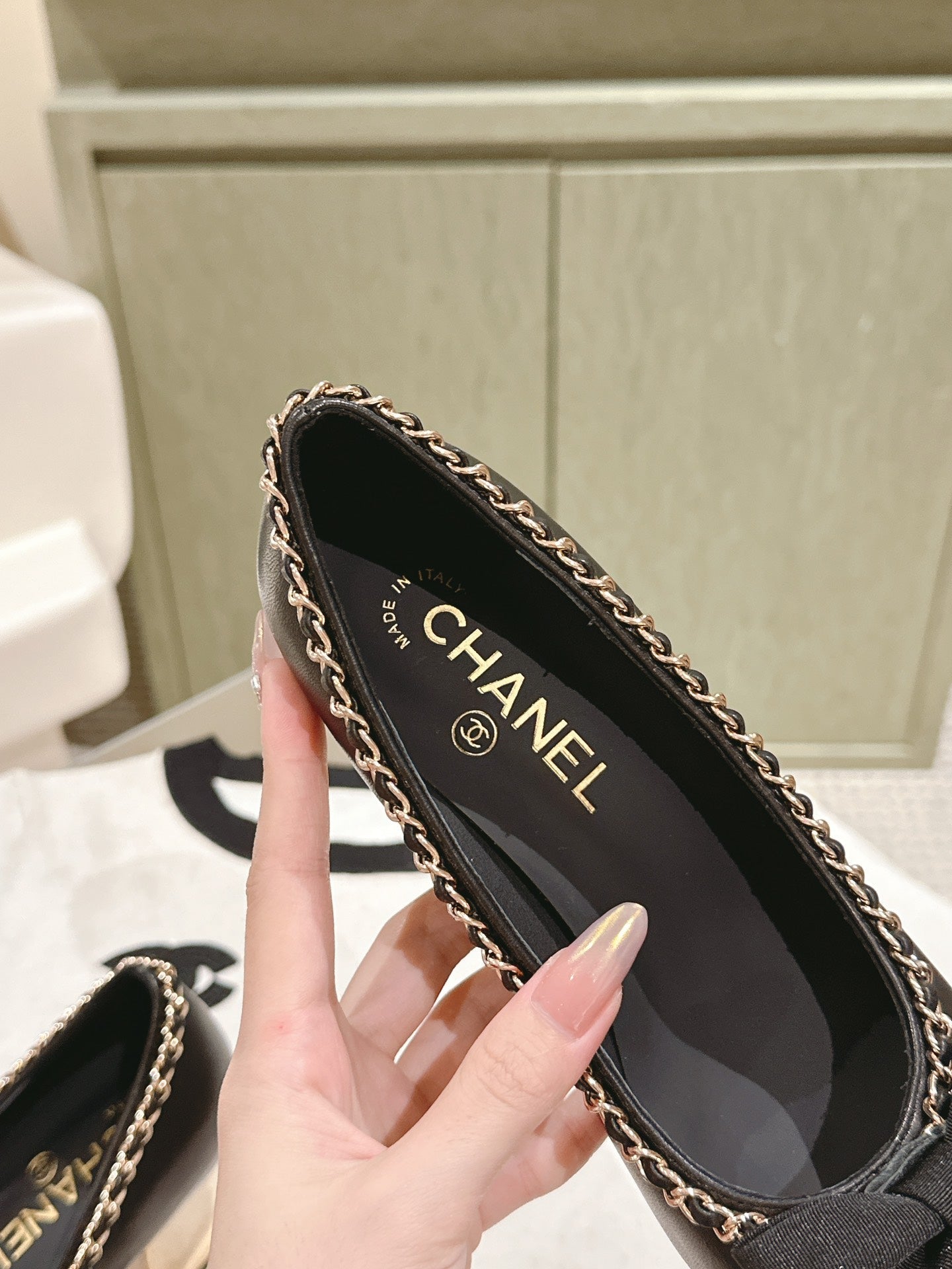 CC HIGH HEELS BLACK CALFSKIN AND FABRIC - 35