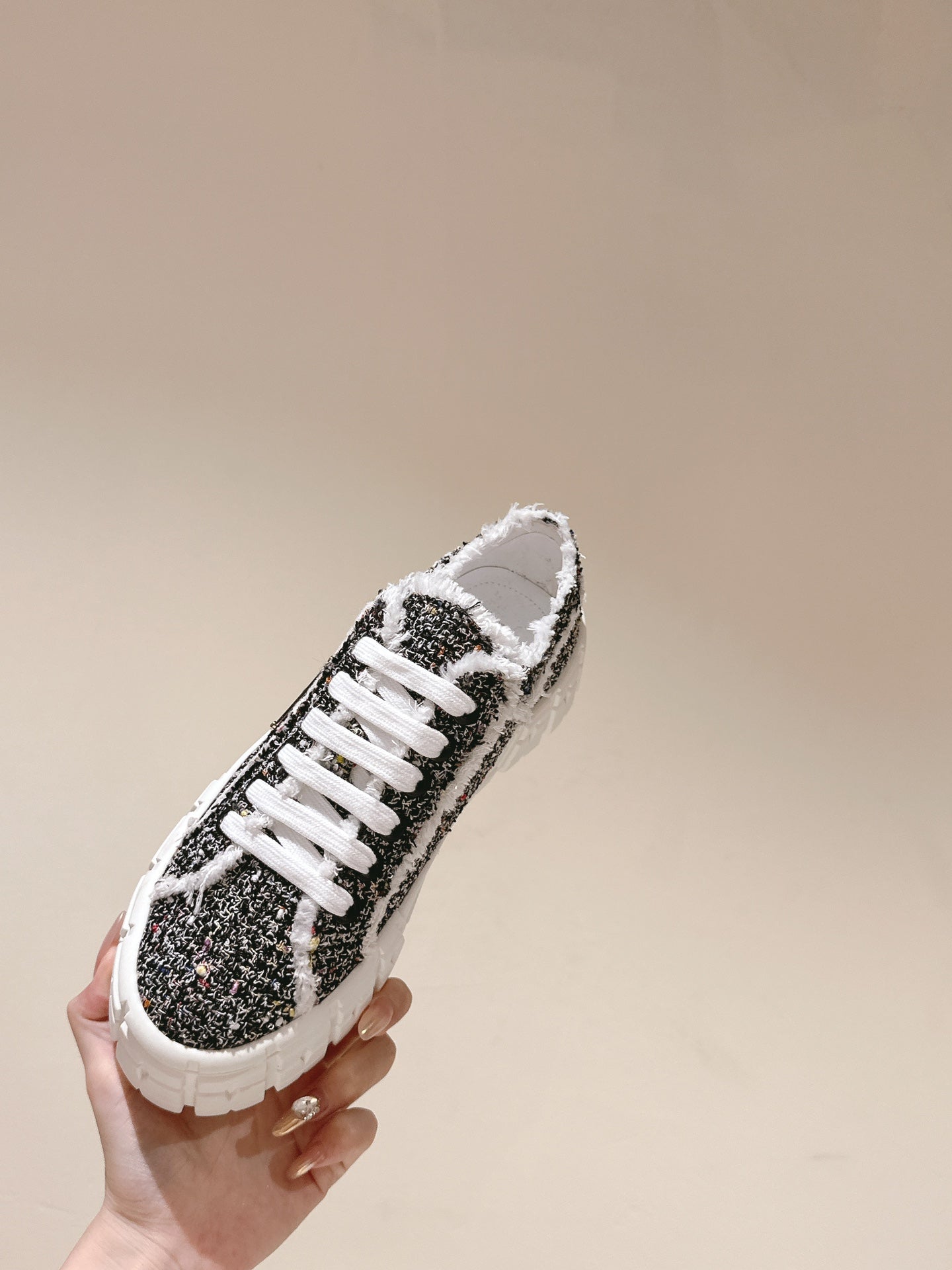 PRA DOUBLE WHEEL RE-NYLON GABARDINE SNEAKERS BLACK FABRIC - 35