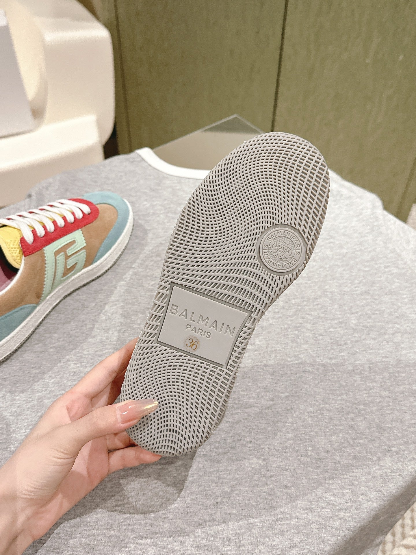 Кросівки BALMAIN 26S з різнокольорової замші