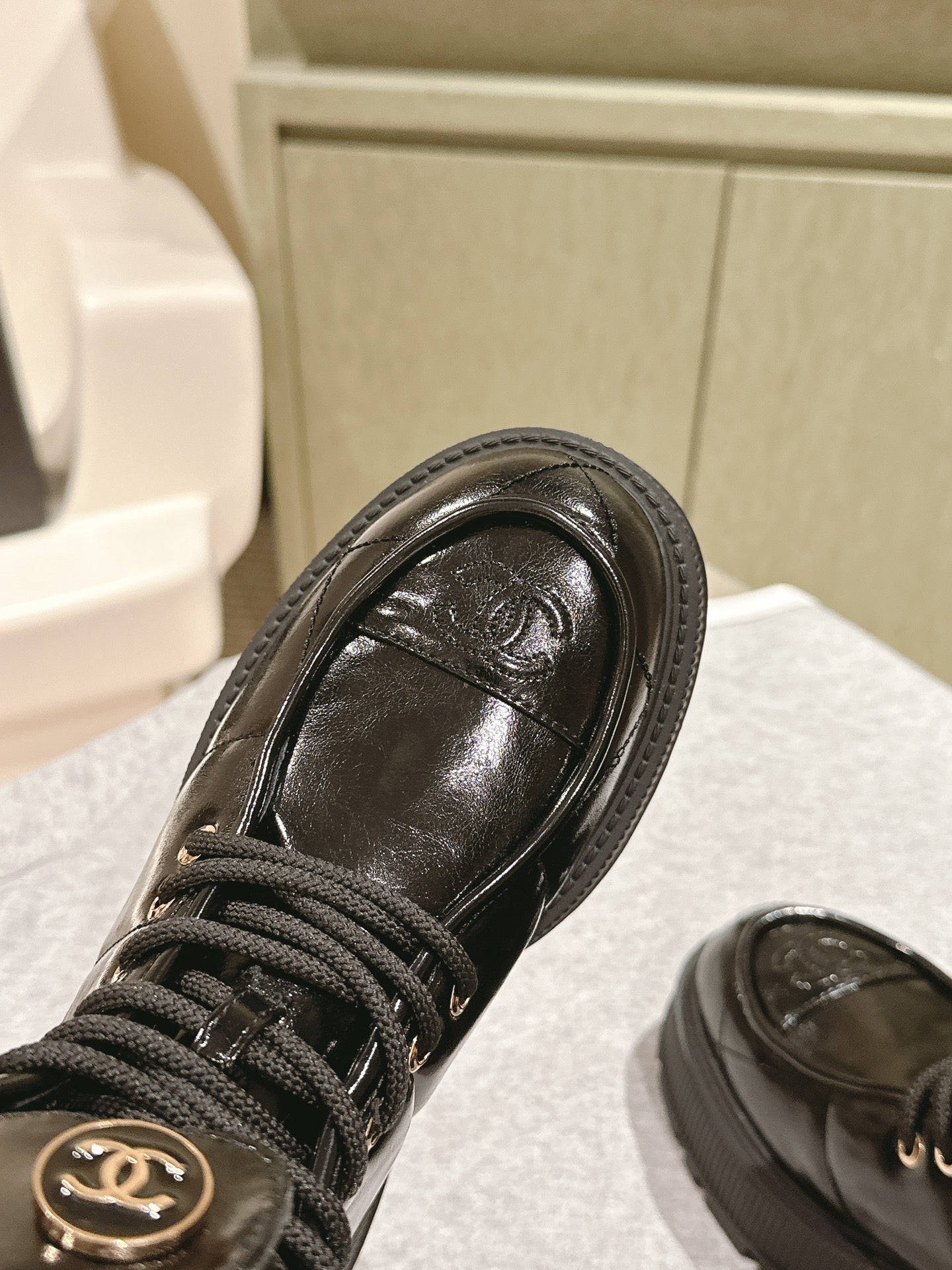 MARTIN BOOTS IN BLACK EMBROIDERED CALFSKIN - 35