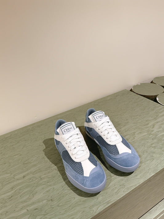КРОСІВКИ CHLOÉ 26S З СІТКИ ТА ЗАМШІ СИНЬОГО КОЛЬОРУ