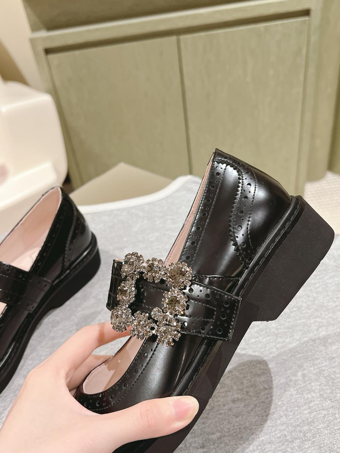 VIV' RANGERS MARY JANES IN BLACK CALFSKIN - 35