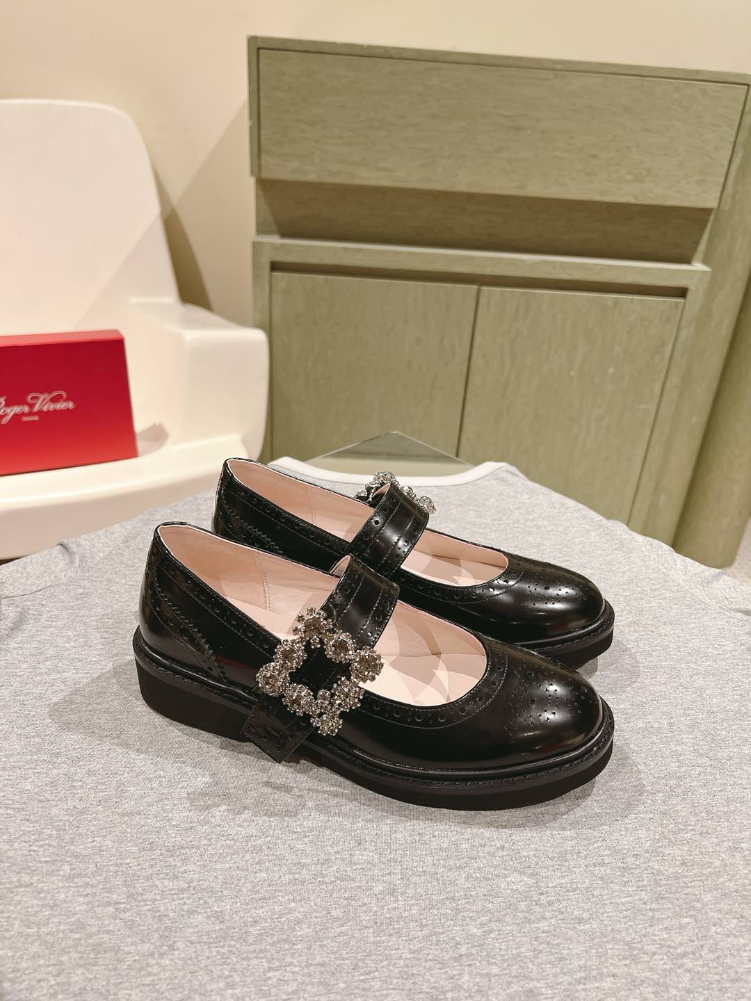 VIV' RANGERS MARY JANES IN BLACK CALFSKIN - 35