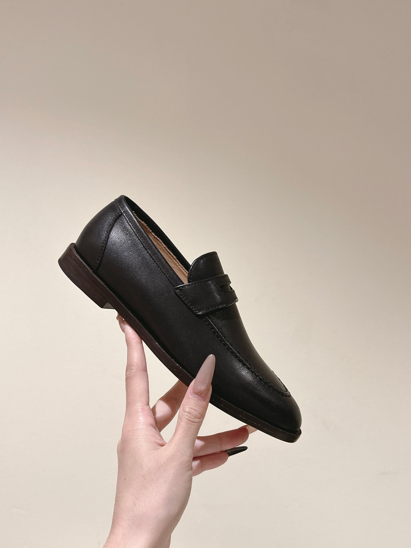LP LOAFERS 25S IN ESPRESSO BROWN LAMBSKIN - 34