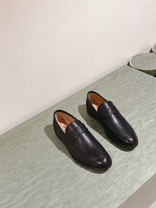 LP LOAFERS 25S IN ESPRESSO BROWN LAMBSKIN - 34