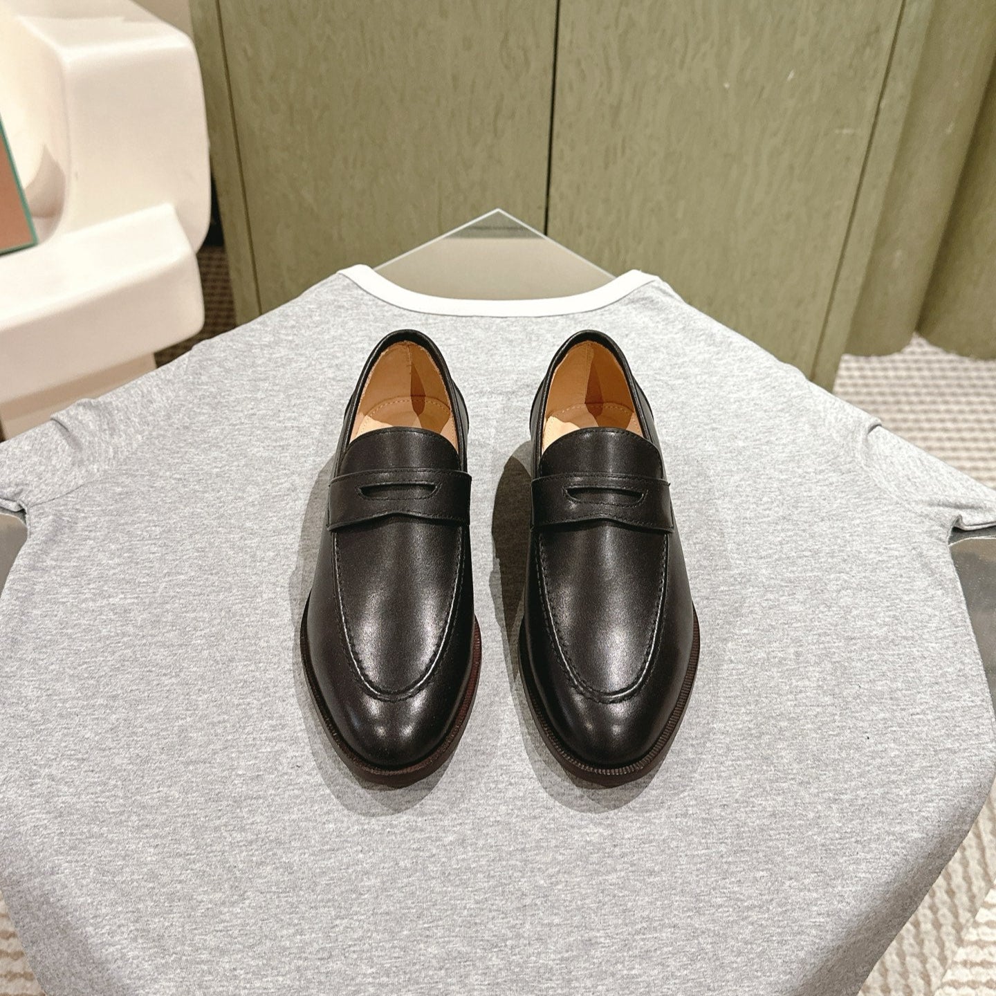 LP LOAFERS 25S IN ESPRESSO BROWN LAMBSKIN - 34