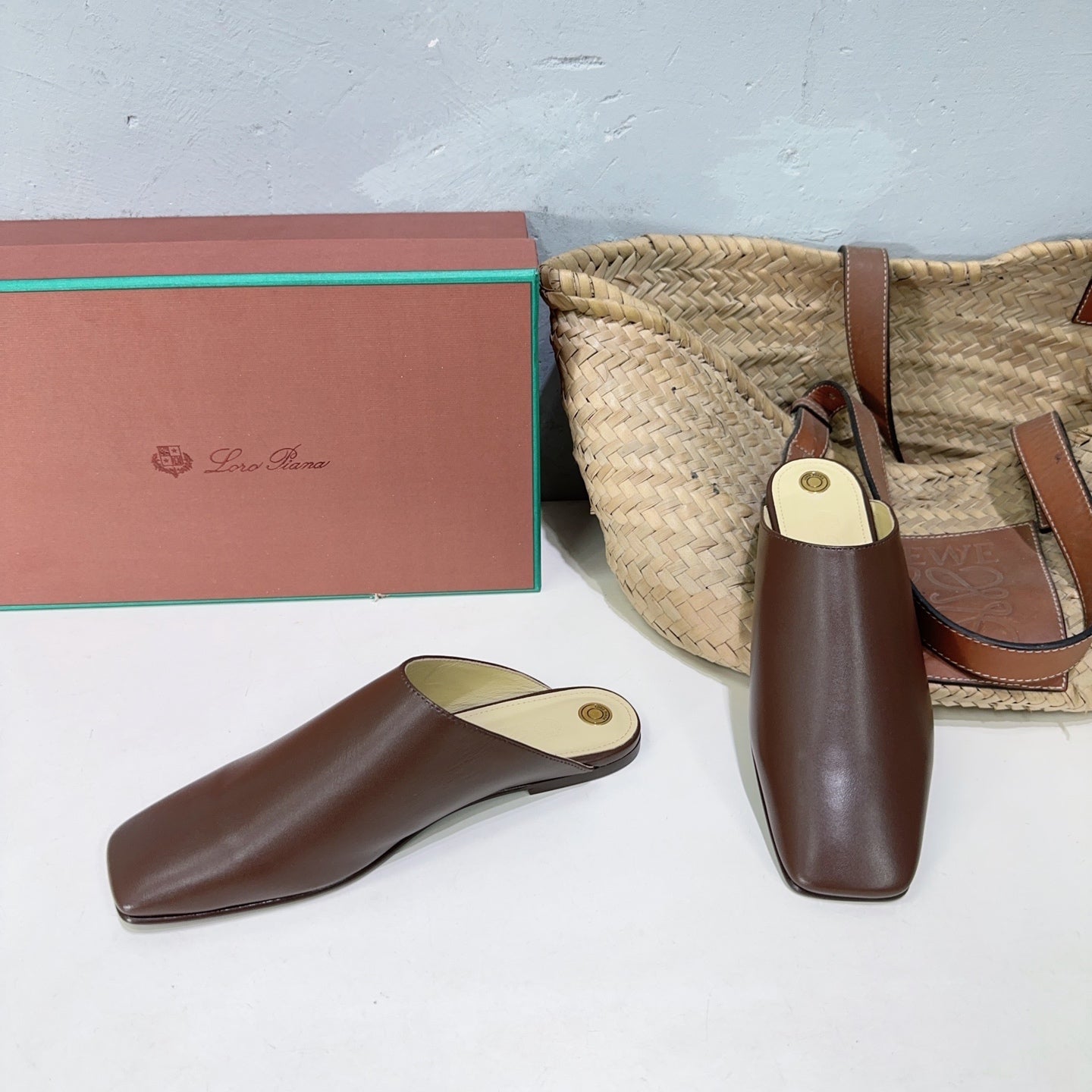 FLAT BUBBLE IN BROWN LAMBSKIN - 35