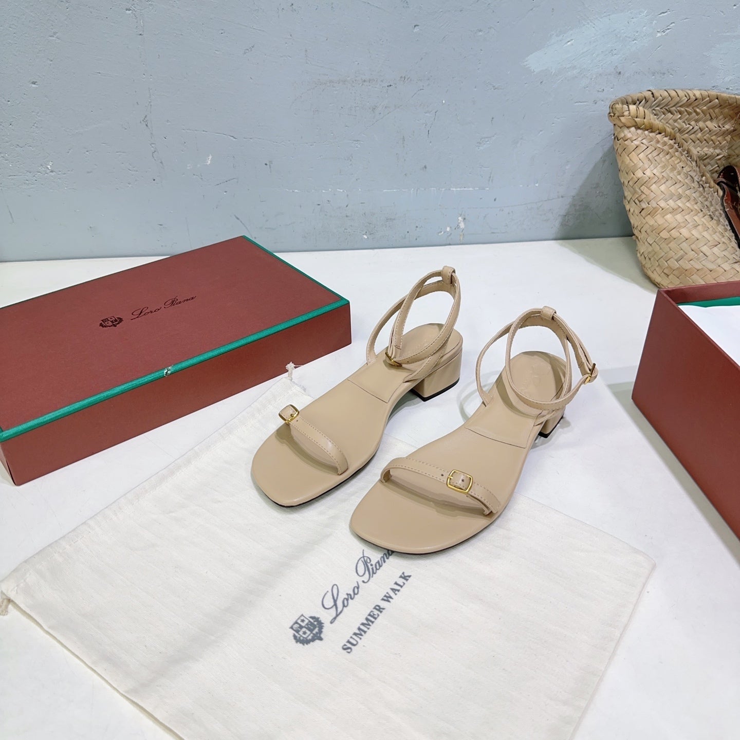 LP MINDIL SANDAL 25 IN BEIGE LAMBSKIN - 35