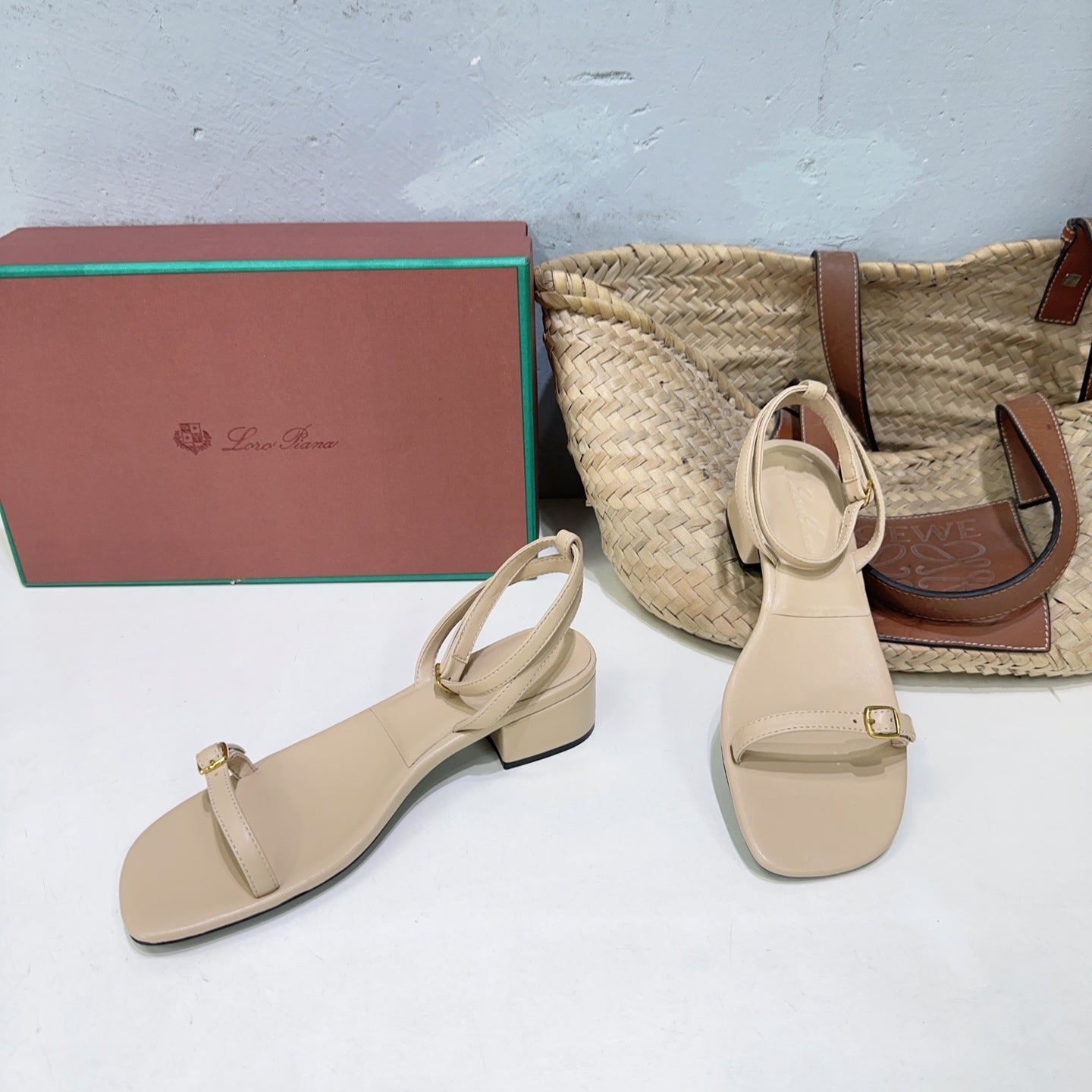 LP MINDIL SANDAL 25 IN BEIGE LAMBSKIN - 35