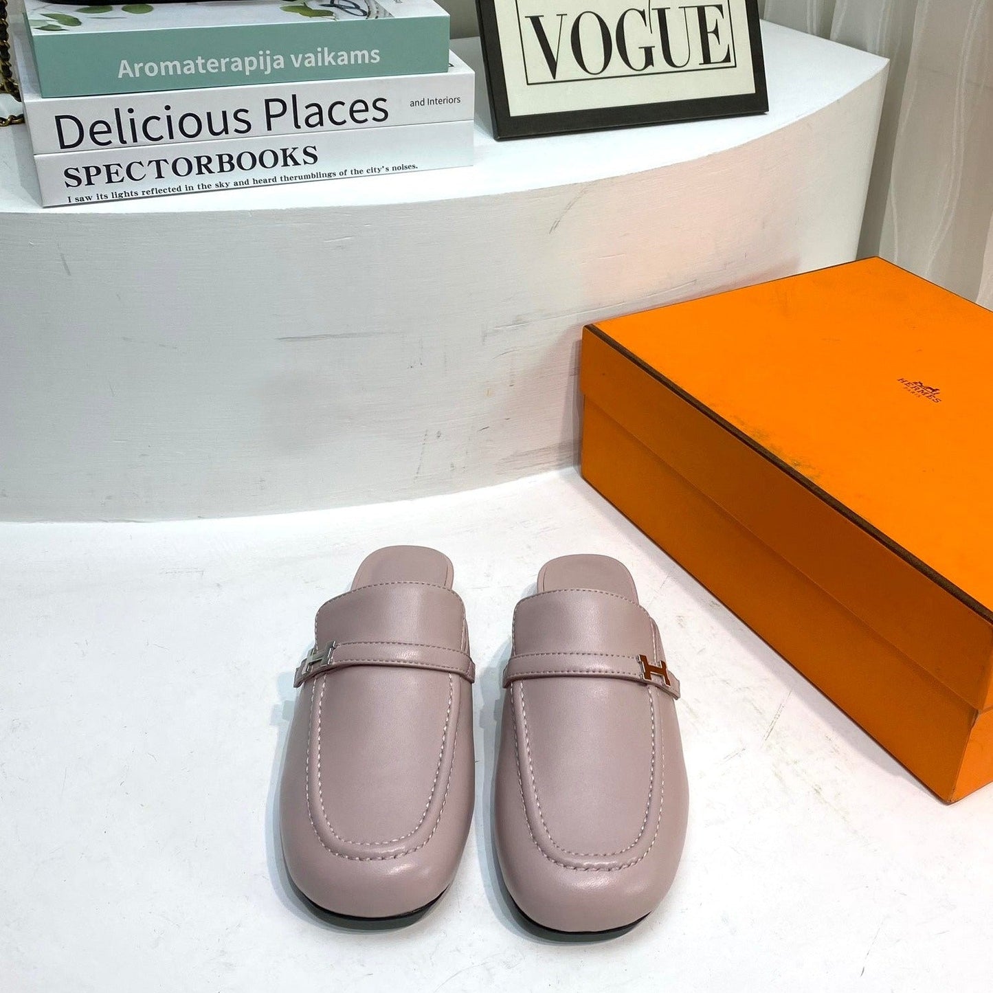 IENA MULE CREPE CALFSKIN - 35